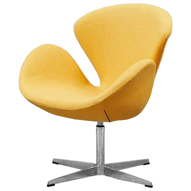 Кресло Swan Chair Yellow Желтый Хром в Ульяновске | Loft Concept 