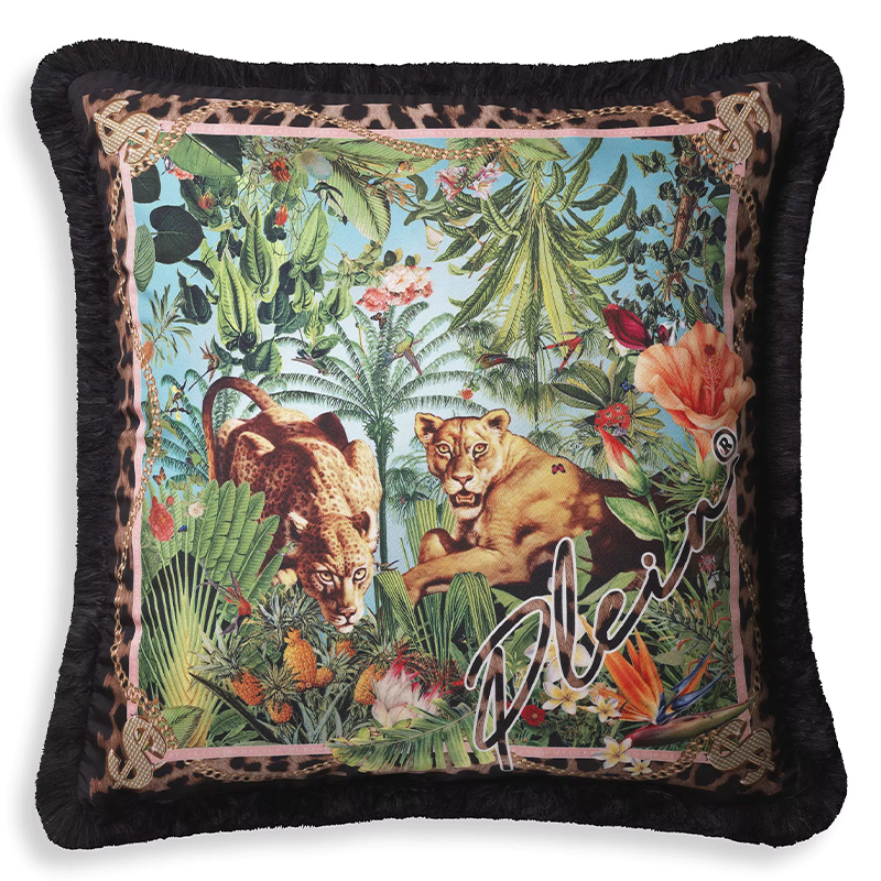 Подушка Philipp Plein Cushion Silk Exotic 50 x 50 Мульти в Ульяновске | Loft Concept 