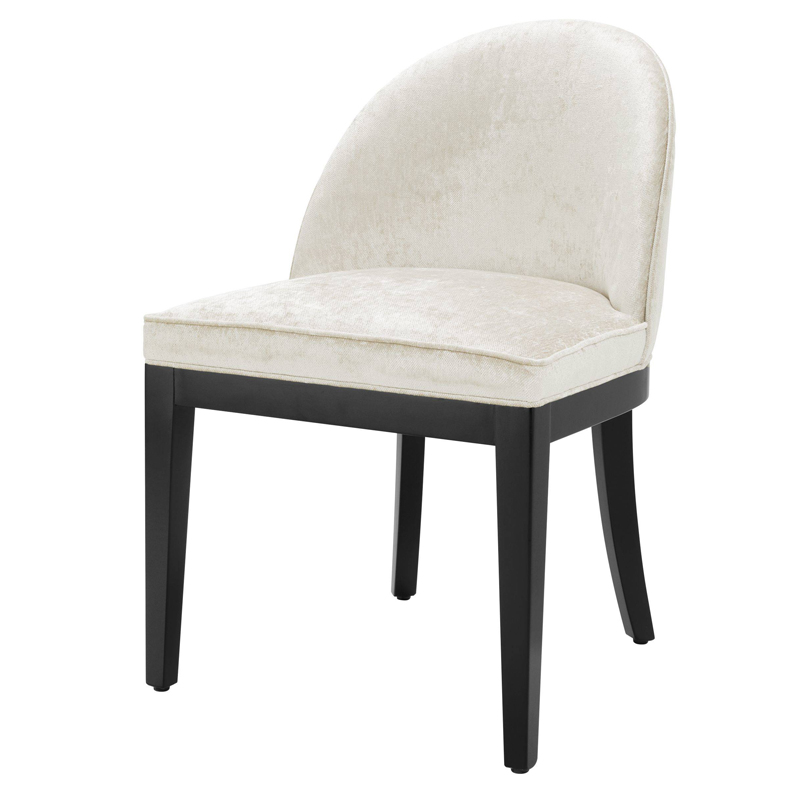 Стул Eichholtz Dining Chair Fallon Mirage off-white Белый Черный в Ульяновске | Loft Concept 