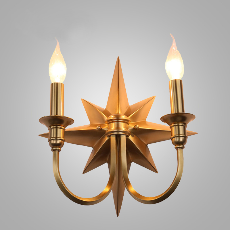 Бра Base Star Wall lamp Double Латунь в Ульяновске | Loft Concept 