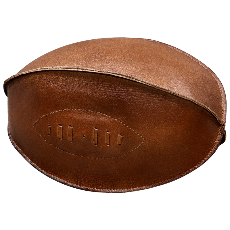 Аксессуар мяч для регби Leather Rugby Ball Коричневый в Ульяновске | Loft Concept 