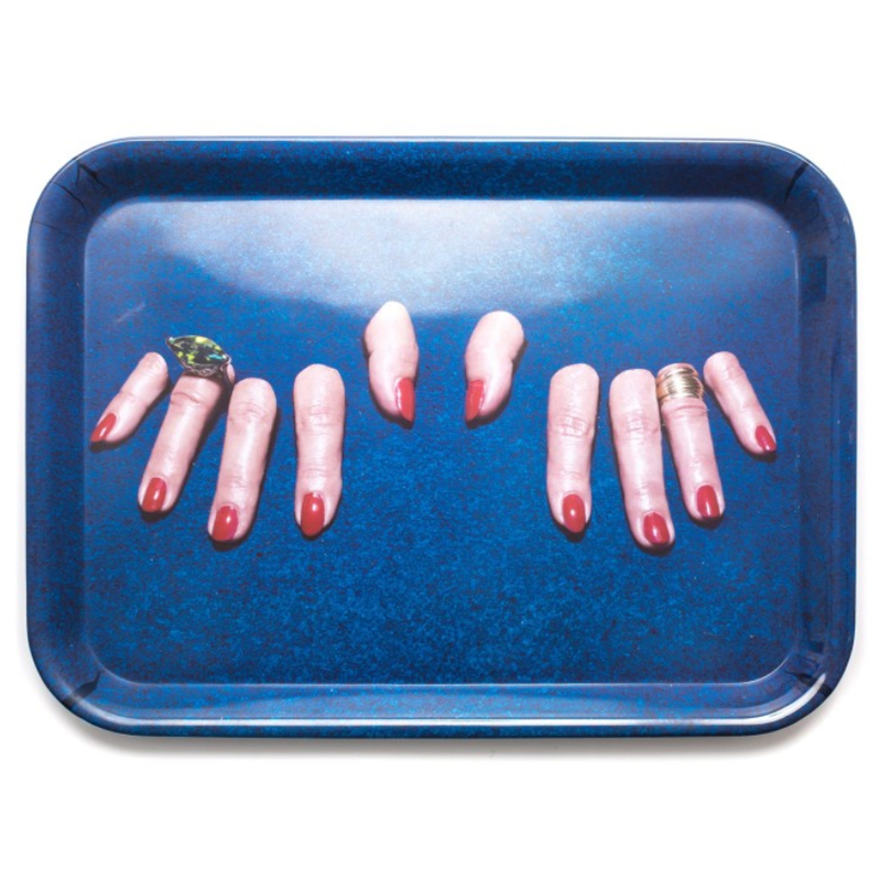 Поднос Seletti Tray Fingers Синий в Ульяновске | Loft Concept 