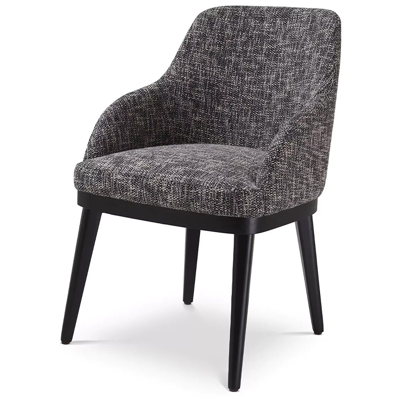 Стул Eichholtz Dining Chair Costa Cambon Black Серый Черный в Ульяновске | Loft Concept 