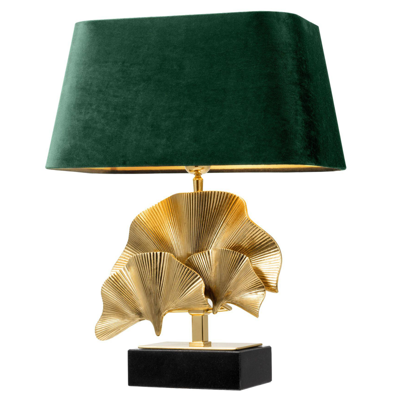 Настольная лампа Eichholtz Table Lamp Olivier green Латунь Черный Зеленый в Ульяновске | Loft Concept 