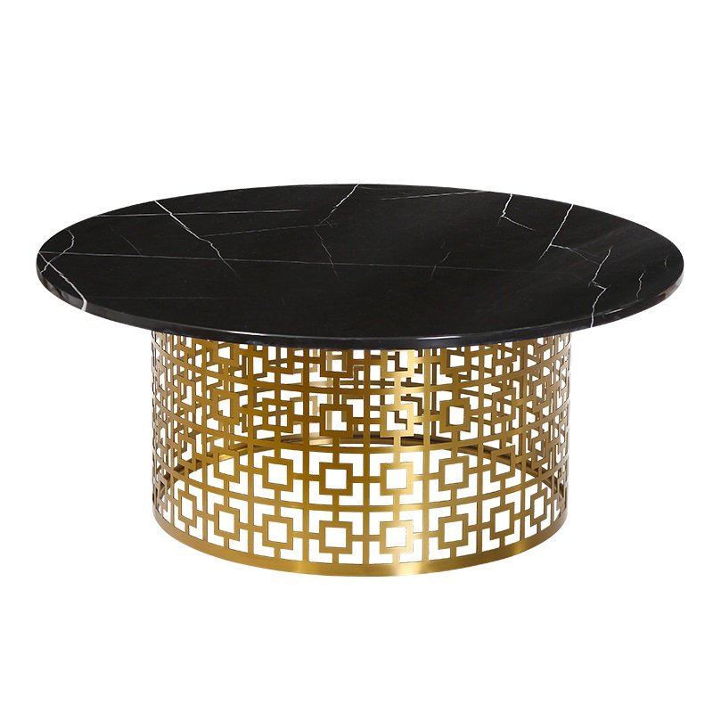 Кофейный стол Artesia Coffee Table Black Глянцевое золото Черный в Ульяновске | Loft Concept 