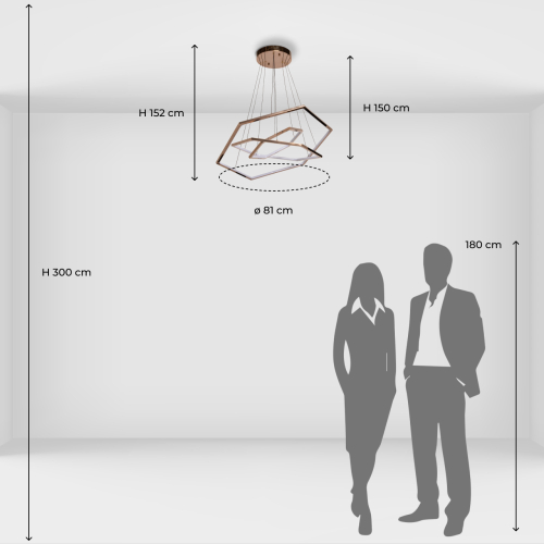 Люстра с 3-мя подвесами в виде шестиугольников Hexagon Horizontal в Ульяновске