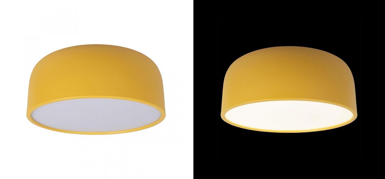 Светильник потолочный круглый Color cup Yellow - фото №1