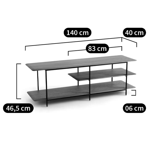 ТВ-тумба с полками из массива ореха Derick Wooden TV Stand в Ульяновске