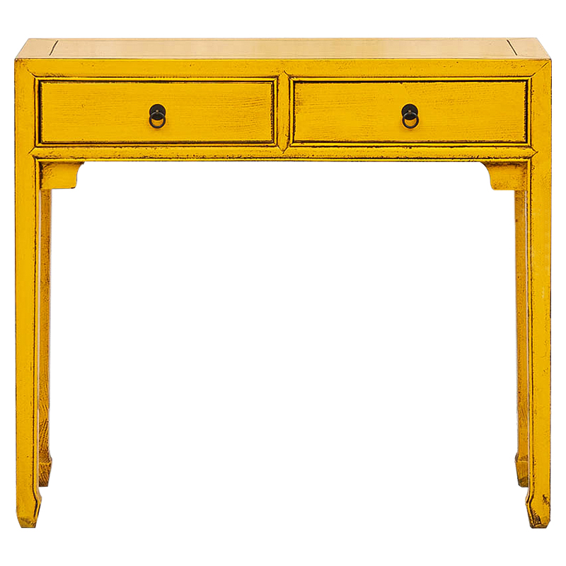 Консоль в китайском стиле с двумя ящиками Yellow Chinese Collection Console Желтый Консоль в китайском стиле с двумя ящиками Yellow Chinese Collection Console Желтый в Ульяновске | Loft Concept