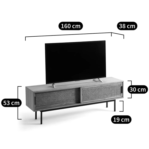 ТВ-тумба с плетеным декором Tate Wicker TV Stand в Ульяновске