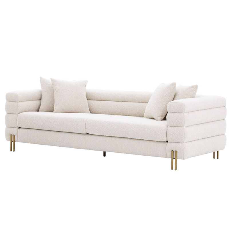 Диван Sofa York boucle cream Кремовый Латунь в Ульяновске | Loft Concept 