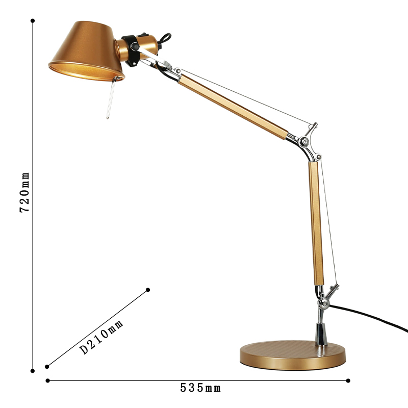 Настольная лампа золотого цвета Artemide в Ульяновске