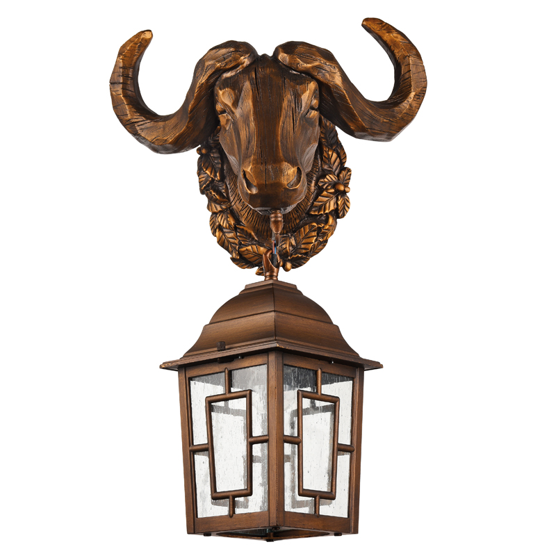 Уличный светильник Bull Lantern Коричневый винтаж Прозрачное Стекло в Ульяновске | Loft Concept 