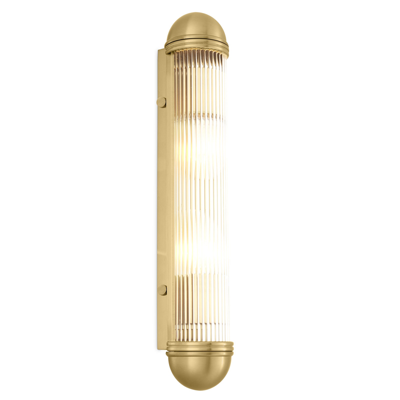 Бра Eichholtz Wall Lamp Auburn Brass Латунь Античная полированная Прозрачный в Ульяновске | Loft Concept 