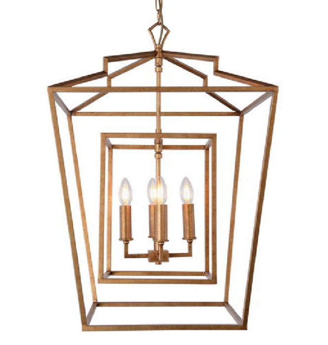 Подвесные светильники Darlana Lantern Chandelier Золотой в Ульяновске | Loft Concept 