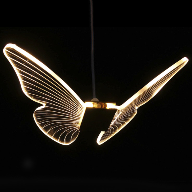 Butterfly Pendant Lamp D Глянцевое золото Прозрачный в Ульяновске | Loft Concept 