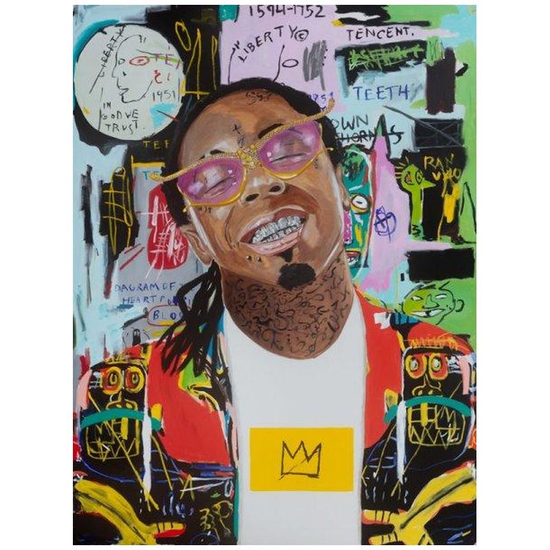 Картина King Weezy with Basquiat Jacket and Background Мульти в Ульяновске | Loft Concept 