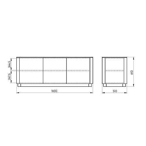 Тумба молочного цвета с 3-мя дверцами Tammi  в Ульяновске