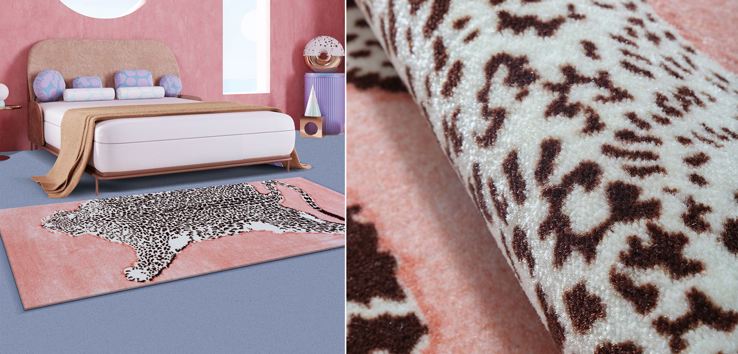 Ковер Colored Beasts pink - фото №1