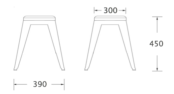 Кухонный стул Tolix Kitchen Stool 45 в Ульяновске