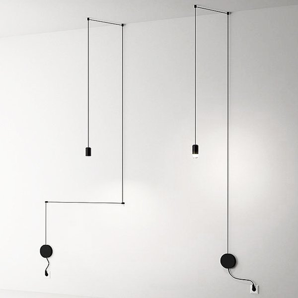 Vibia Wireflow Free-Form 0347 pendant lamp Черный в Ульяновске | Loft Concept 