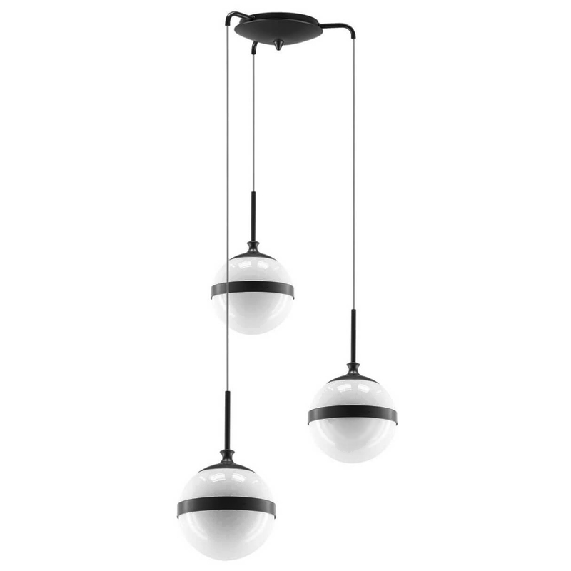 Подвесной светильник Peggy Single Pendant Light Темный хром Белый в Ульяновске | Loft Concept 