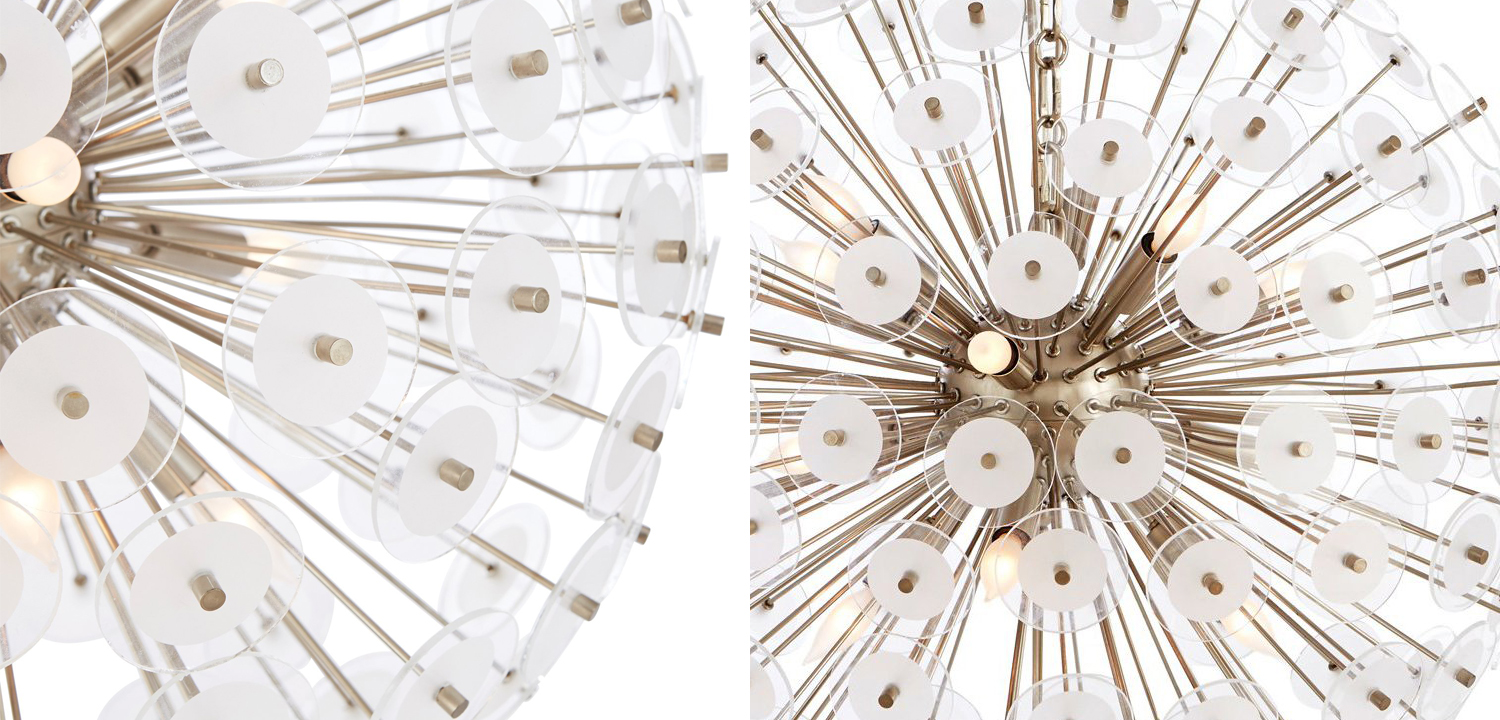 Люстра White Disco Glass Sputnik Chandelier 56 - фото №1