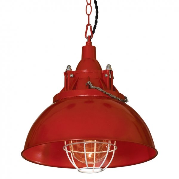 Подвесной светильник Firefighter Helmet Pendant Red Красный в Ульяновске | Loft Concept 