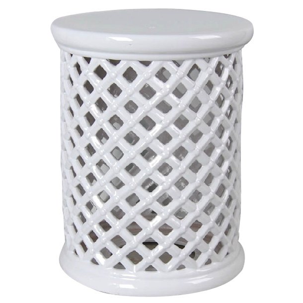 Керамический табурет Romb Garden Stool - White Белый в Ульяновске | Loft Concept 