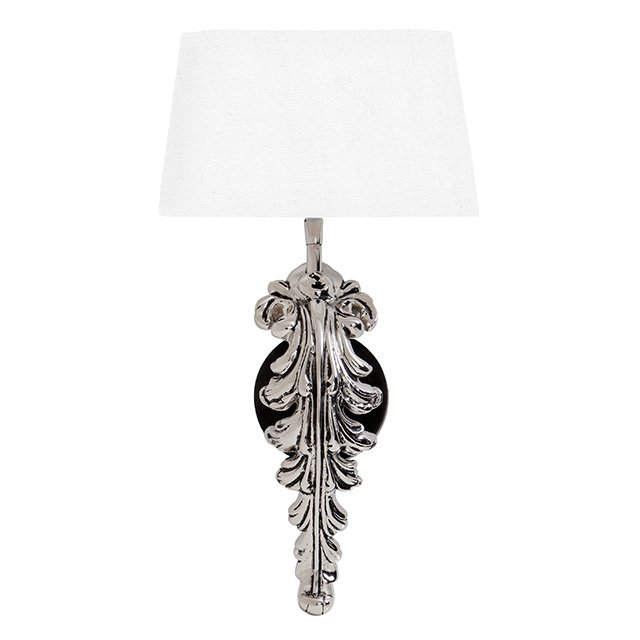 Бра Eichholtz Wall Lamp Beau Site Nickel+White Никель Белый в Ульяновске | Loft Concept 