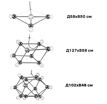 Люстра Molecule Gold Chandelier в Ульяновске