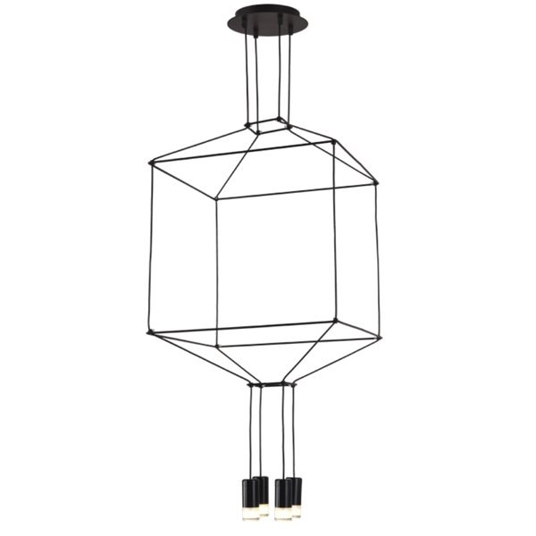 Vibia Wireflow Chandelier 0311 LED Suspension lam Черный в Ульяновске | Loft Concept 