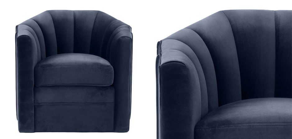 Кресло Eichholtz Chair Delancey Midnight Blue Кресло Eichholtz Chair Delancey Midnight Blue - Loft-Concept в Ульяновске
