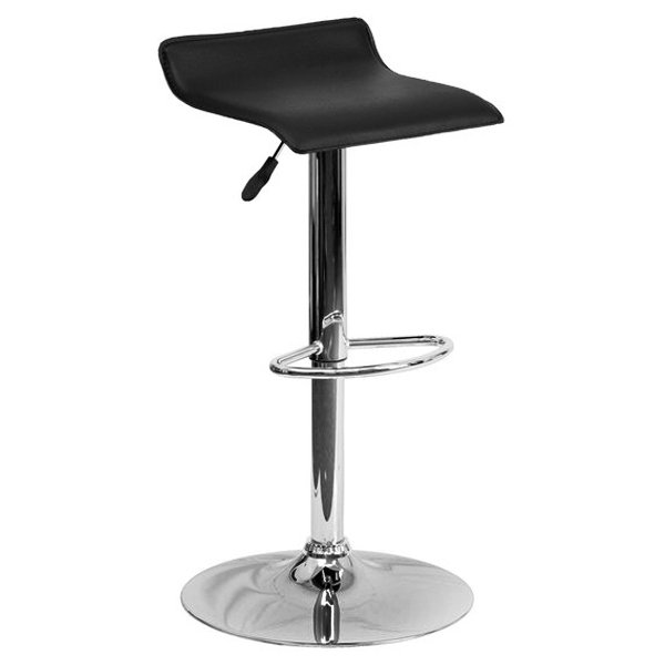 Барный стул Chrome And Black Bar Stool Серебряный в Ульяновске | Loft Concept 