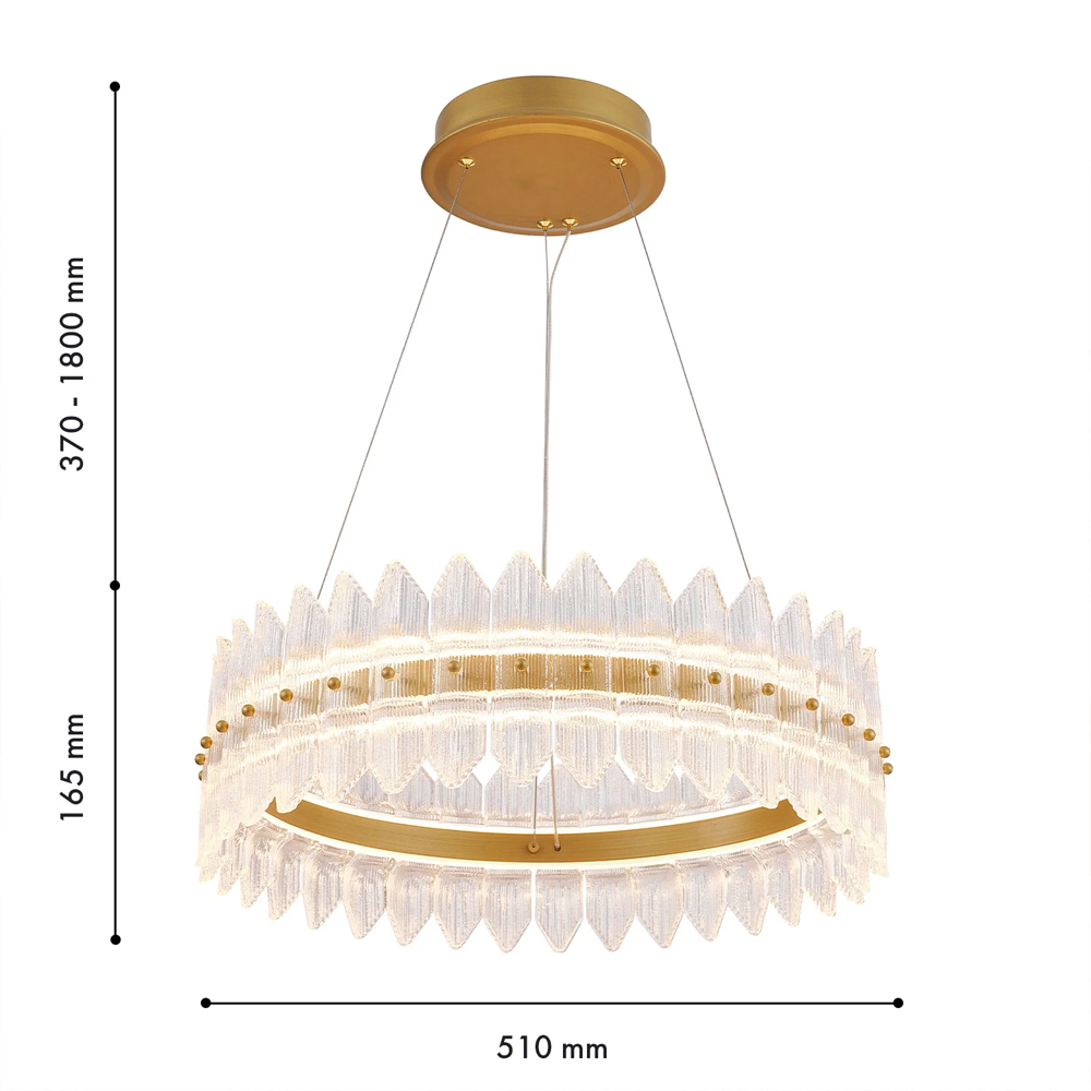 Люстра круглая с декоративными элементами в виде лепестков Round Light Flashing в Ульяновске