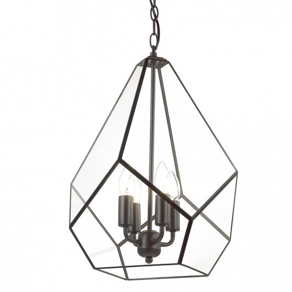 Люстра Geometry Glass Light Pendant Transparent 4 Прозрачный в Ульяновске | Loft Concept 