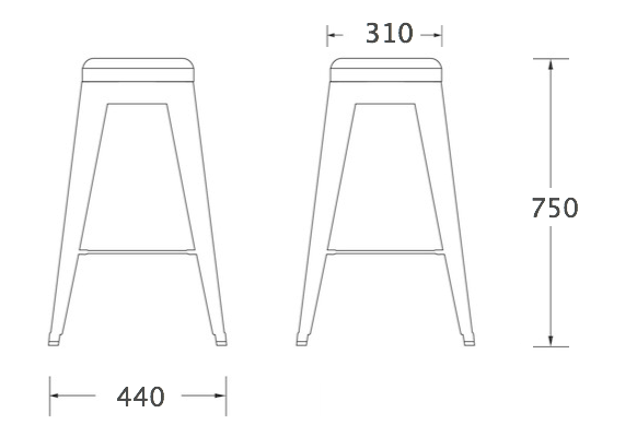 Барный стул Tolix Bar Stool 75 в Ульяновске