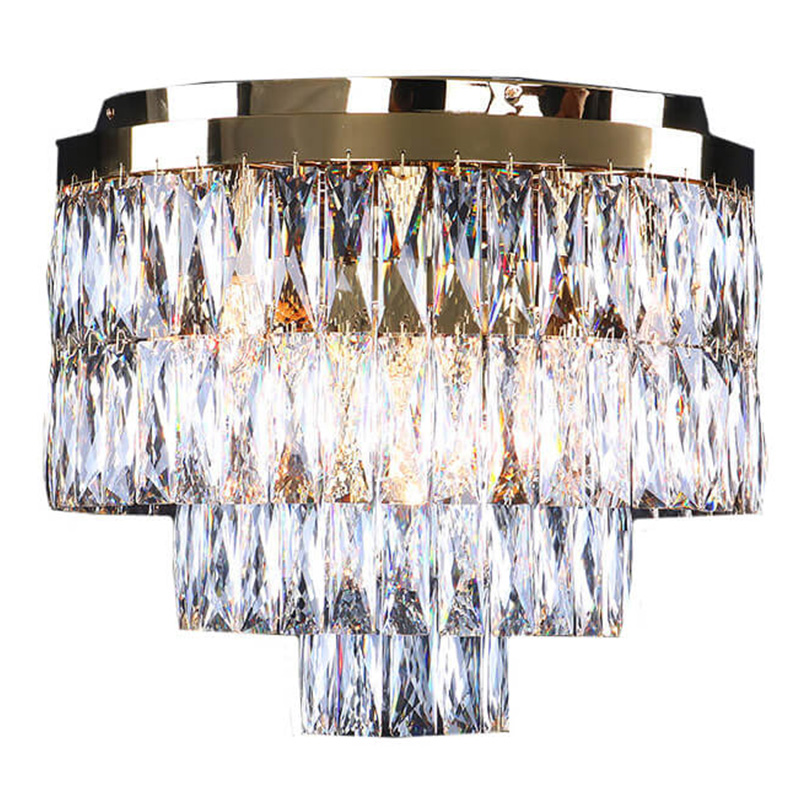 Потолочная люстра Crystal Regena Gold Chandelier Глянцевое золото Прозрачный (Transparent) в Ульяновске | Loft Concept 