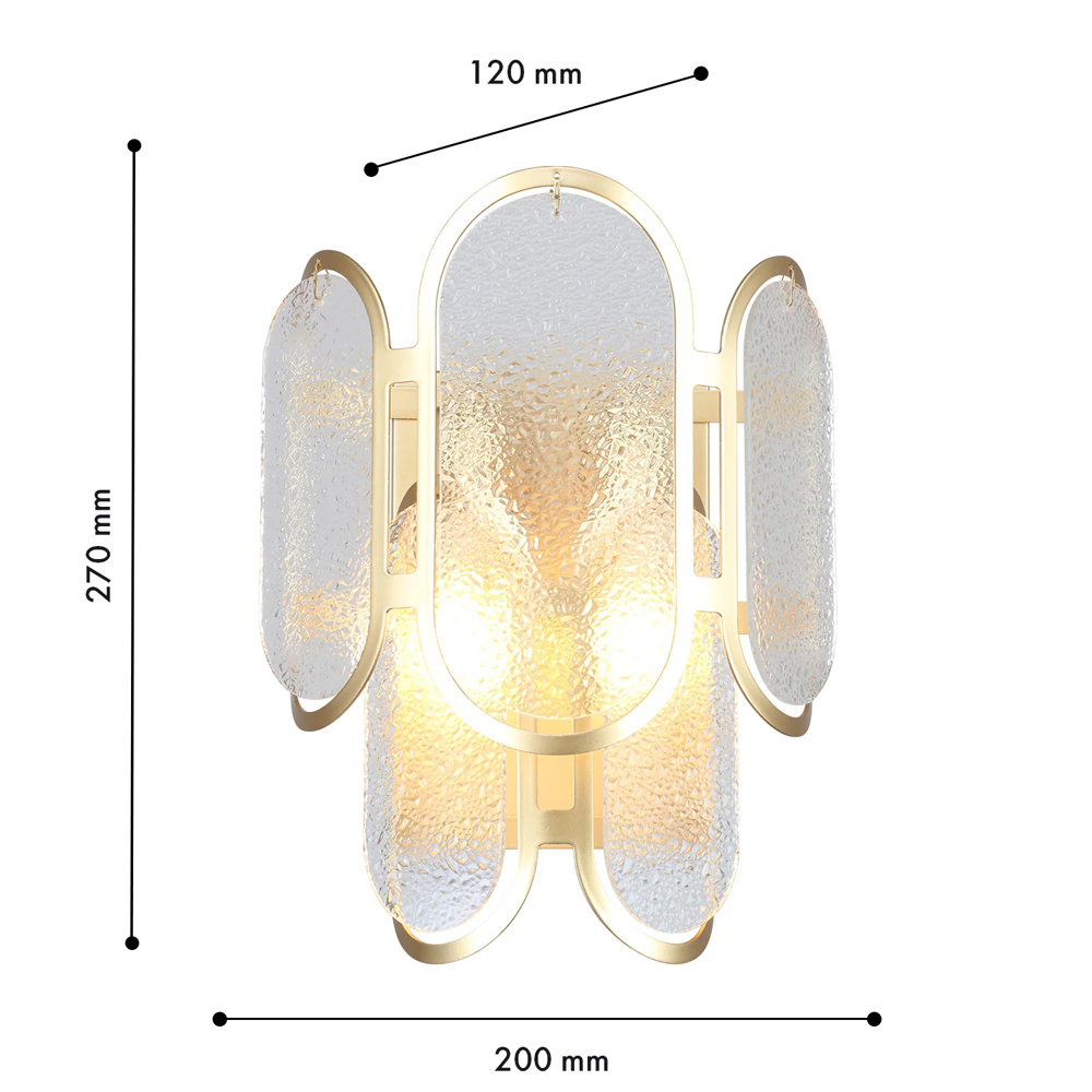 Бра из овальных элементов из непрозрачного стекла Conformation в Ульяновске