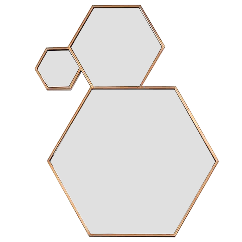 Зеркало Hexagons Mirror Бронза в Ульяновске | Loft Concept 