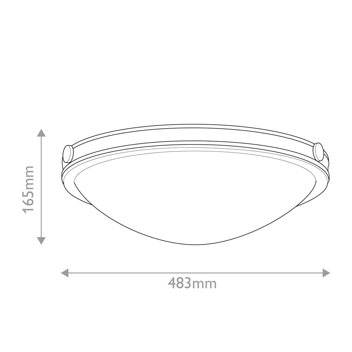Потолочный светильник в форме неглубокой чаши с белым плафоном Hinkley в Ульяновске