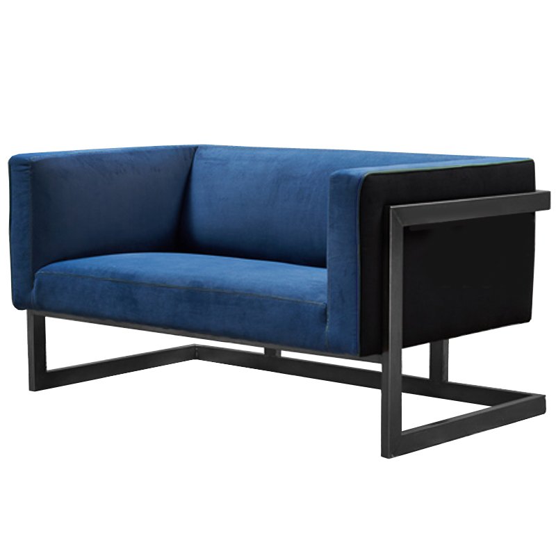 Диван Cube Blue Loveseat Sofa Синий в Ульяновске | Loft Concept 