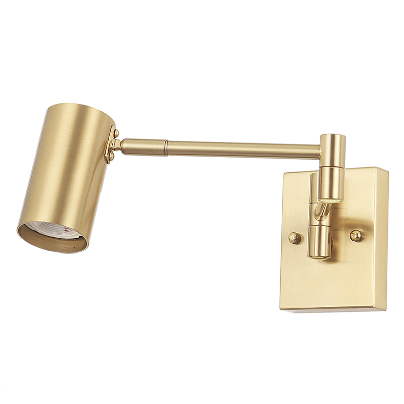 Бра с цилиндрическим плафоном и поворотным механизмом Trumpet Wall Lamp Латунь Черный Бра с цилиндрическим плафоном и поворотным механизмом Trumpet Wall Lamp Латунь Черный в Ульяновске | Loft Concept