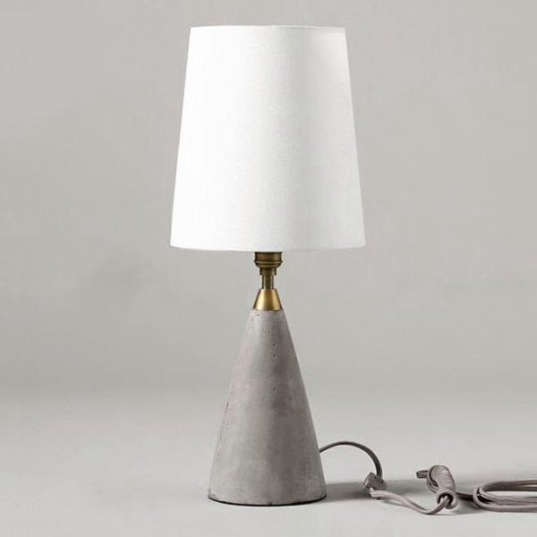 Настольная лампа Concrete Stone Table Lamp Cone Серый в Ульяновске | Loft Concept 