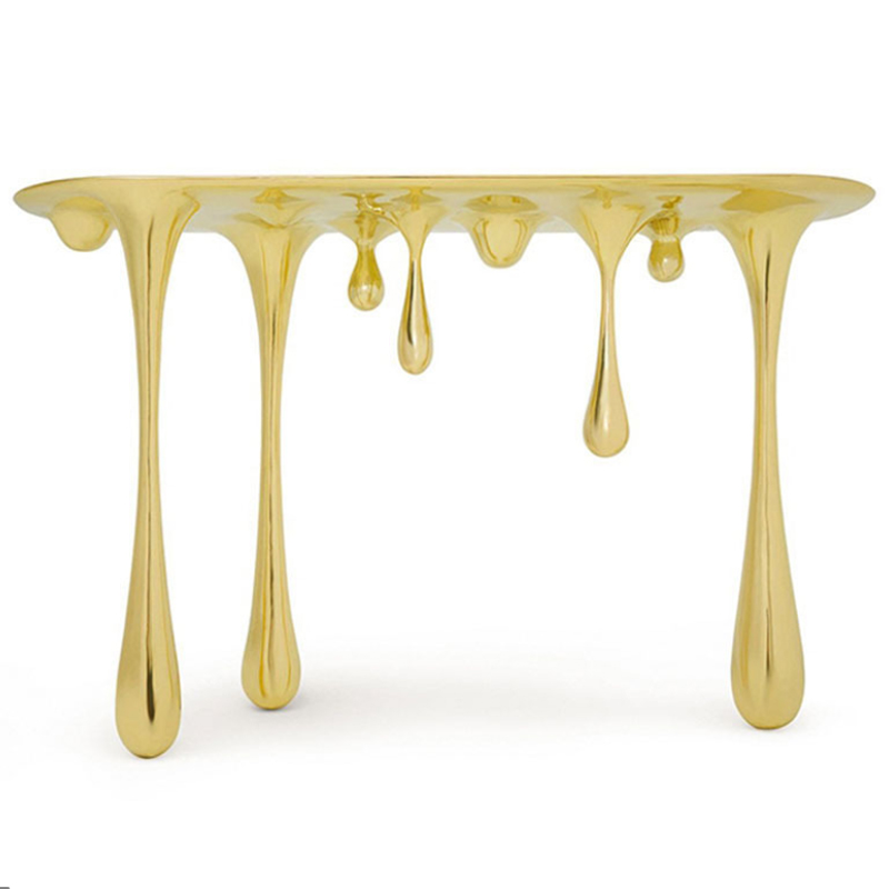 Дизайнерская Консоль Melting Gold Console Zhipeng Tan Золотой в Ульяновске | Loft Concept 