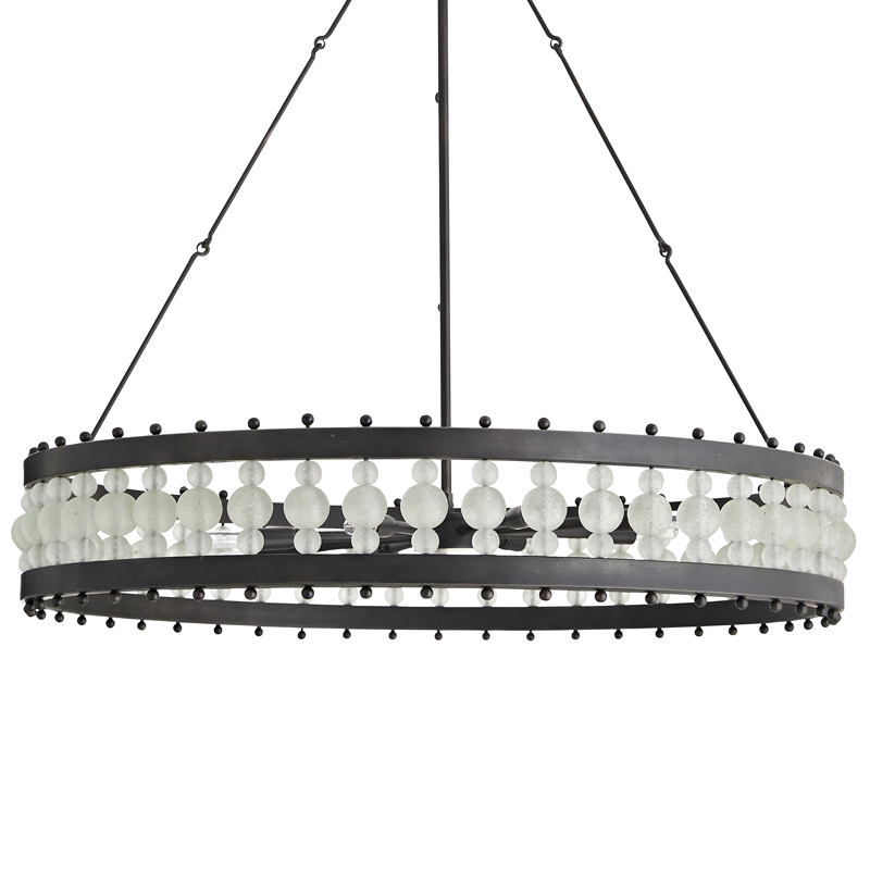 Люстра Arteriors ESME CHANDELIER Черный Прозрачный в Ульяновске | Loft Concept 