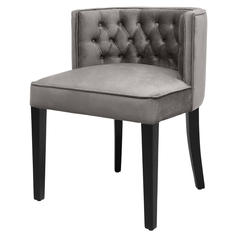 Стул Eichholtz Dining Chair Dearborn grey Серый Черный в Ульяновске | Loft Concept 