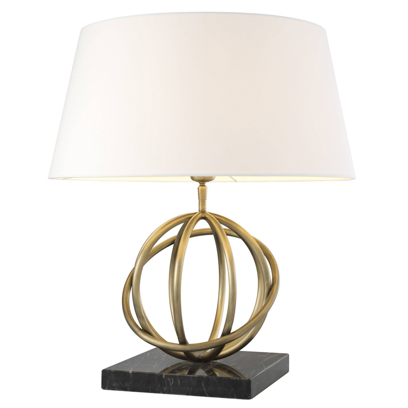 Настольная лампа Eichholtz Table Lamp Edition Белый Черный Латунь Античная полированная в Ульяновске | Loft Concept 