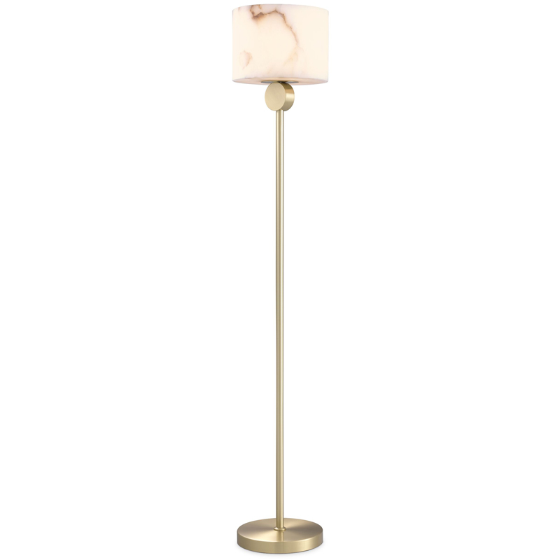 Торшер Eichholtz Floor Lamp Etruscan Brass Латунь Белый в Ульяновске | Loft Concept 