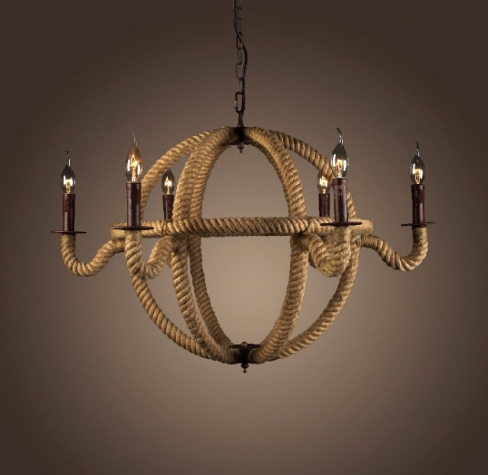 Люстра Spere 2 Loft Rope Light Коричневый в Ульяновске | Loft Concept 